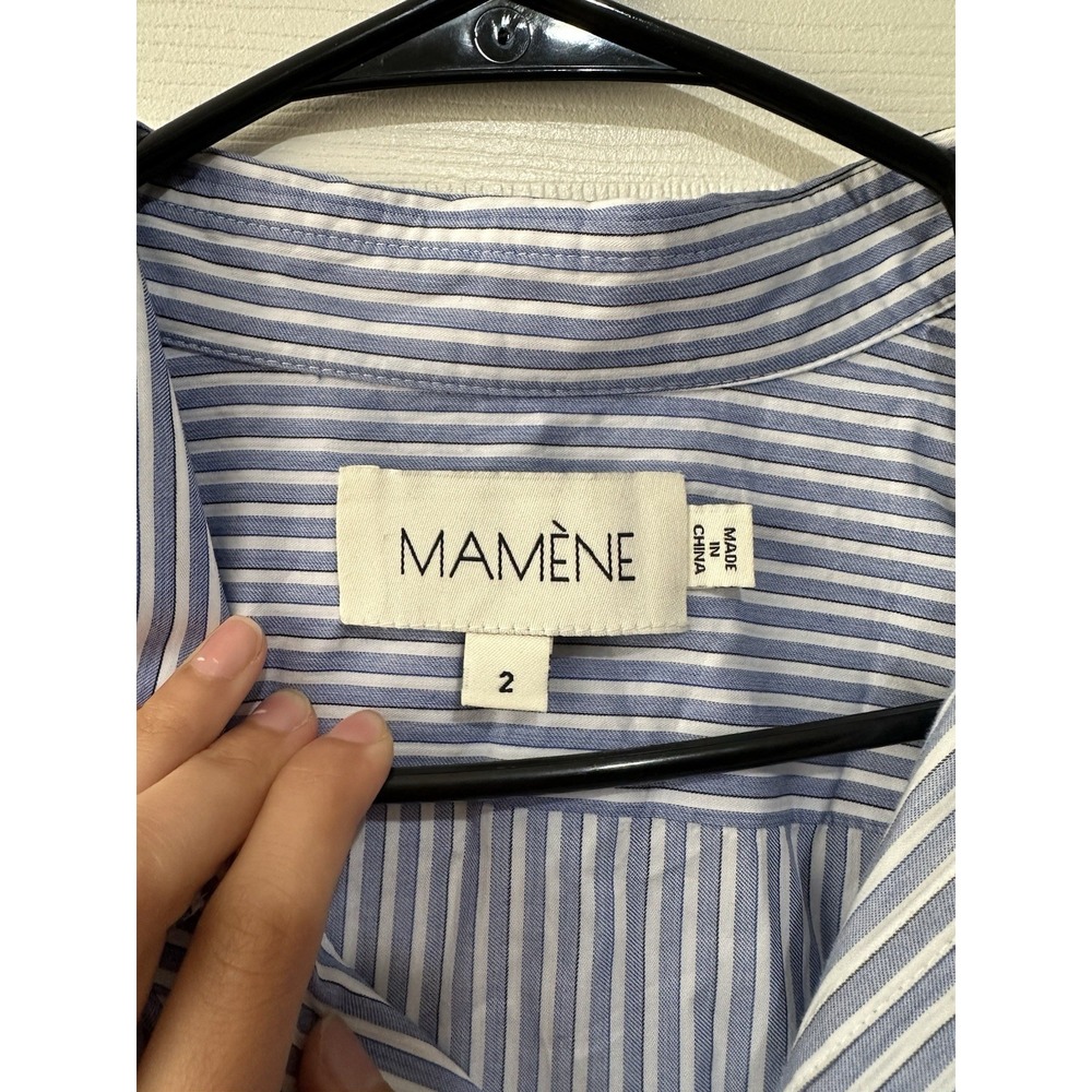 Mamene Repeat Shirt Cotton Sky Stripe Size 2 - Picture 9 of 10